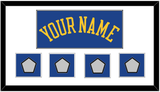 Golden State Name & 4 Champions Patches - Road Blue (2010-2019) - Single Mat 1