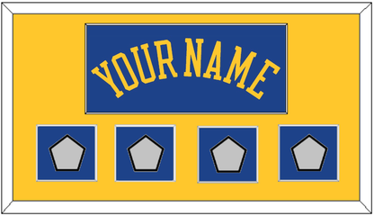 Golden State Name & 4 Finals Patches - Road Blue (2010-2019) - Essential Tier 2
