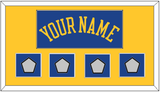 Golden State Name & 4 Champions Patches - Road Blue (2010-2019) - Single Mat 2