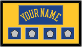 Golden State Name & 4 Champions Patches - Road Blue (2010-2019) - Single Mat 2