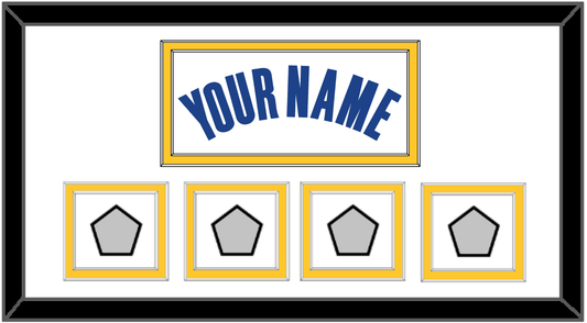 Golden State Name & 4 Champions Patches - White Association - Signature Tier 1