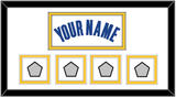 Golden State Name & 4 Champions Patches - White Association - Double Mat 1