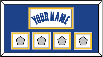 Golden State Name & 4 Champions Patches - White Association - Signature Tier 2