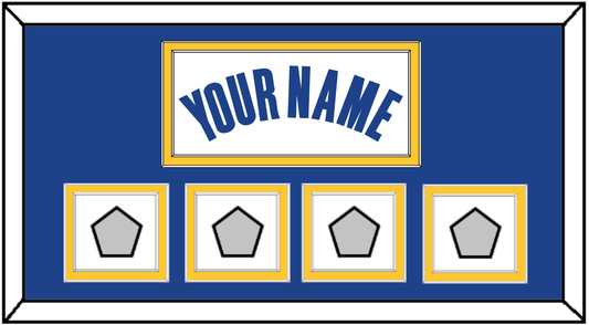Golden State Name & 4 Champions Patches - White Association - Signature Tier 2