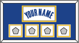 Golden State Name & 4 Finals Patches - White Association - Double Mat 2