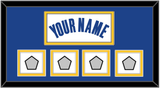 Golden State Name & 4 Champions Patches - White Association - Double Mat 2