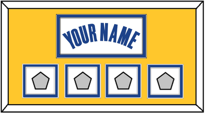 Golden State Name & 4 Champions Patches - White Association - Signature Tier 3