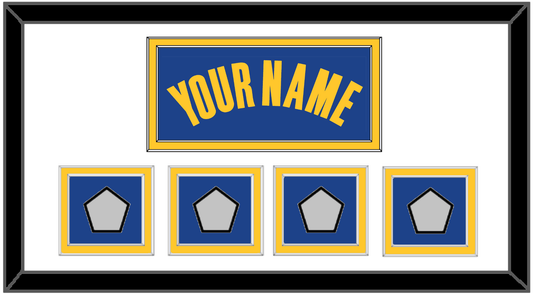 Golden State Name & 4 Champions Patches - Blue Icon - Signature Tier 1