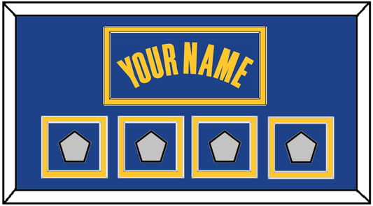 Golden State Name & 4 Finals Patches - Blue Icon - Signature Tier 2