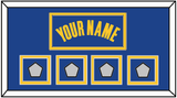 Golden State Name & 4 Finals Patches - Blue Icon - Double Mat 2