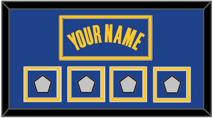 Golden State Name & 4 Champions Patches - Blue Icon - Signature Tier 2
