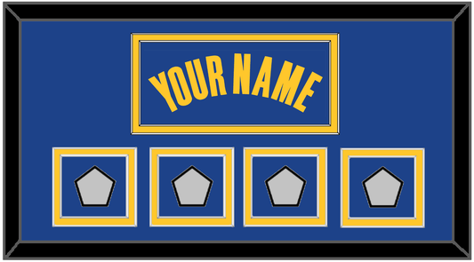 Golden State Name & 4 Champions Patches - Blue Icon - Signature Tier 2