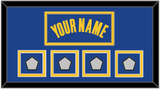 Golden State Name & 4 Champions Patches - Blue Icon - Double Mat 2