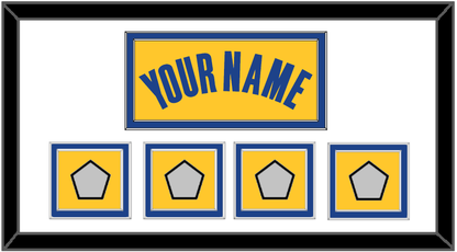 Golden State Name & 4 Finals Patches - Yellow Statement (2019-2022) - Signature Tier 1