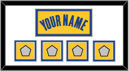 Golden State Name & 4 Finals Patches - Yellow Statement (2019-2022) - Signature Tier 1