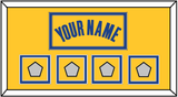Golden State Name & 4 Champions Patches - Yellow Statement (2019-2022) - Double Mat 2
