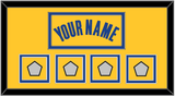 Golden State Name & 4 Finals Patches - Yellow Statement (2019-2022) - Double Mat 2