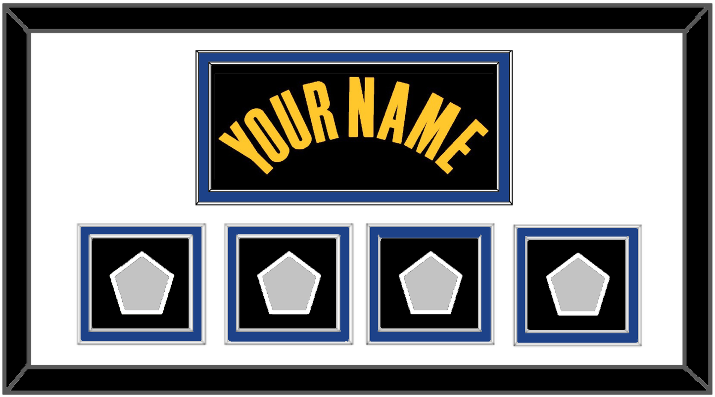 Golden State Name & 4 Champions Patches - Black City (2021-2022) - Signature Tier 1