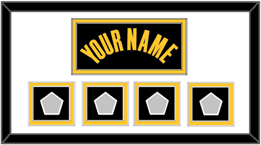 Golden State Name & 4 Champions Patches - Black City (2021-2022) - Signature Tier 2