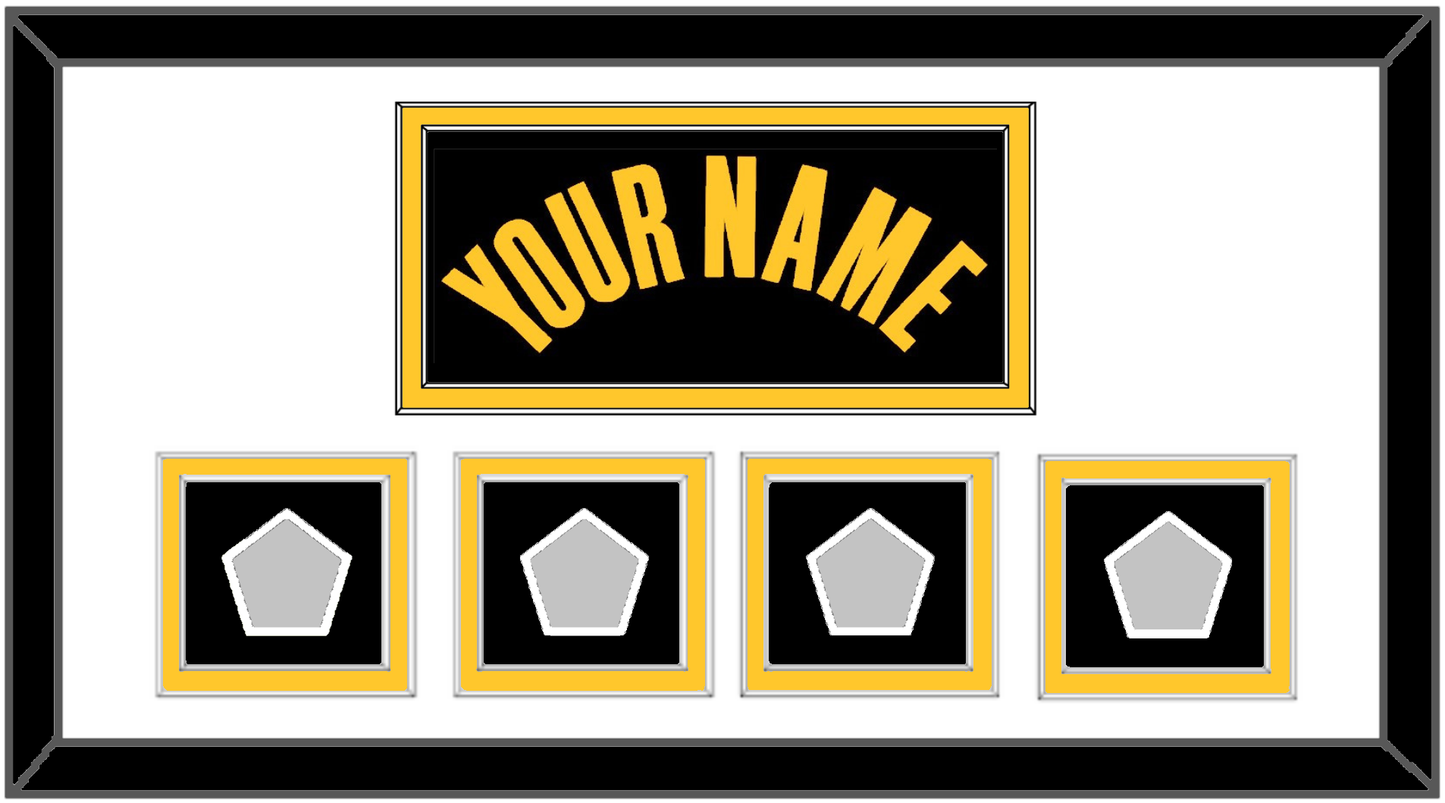 Golden State Name & 4 Finals Patches - Black City (2021-2022) - Signature Tier 2