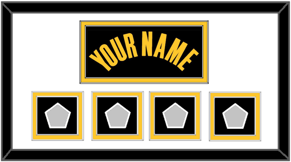 Golden State Name & 4 Champions Patches - Black City (2021-2022) - Double Mat 2