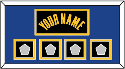 Golden State Name & 4 Champions Patches - Black City (2021-2022) - Signature Tier 3