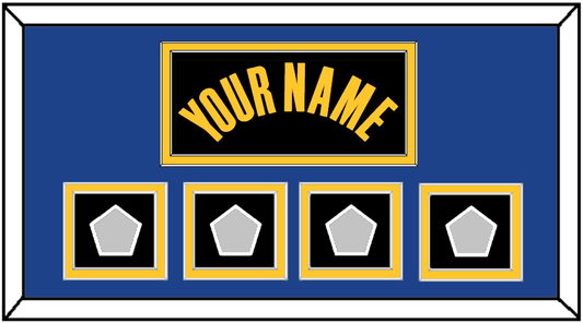 Golden State Name & 4 Finals Patches - Black City (2021-2022) - Signature Tier 3