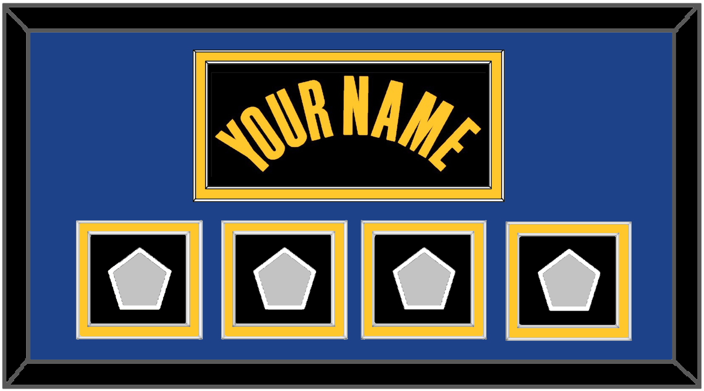 Golden State Name & 4 Champions Patches - Black City (2021-2022) - Signature Tier 3
