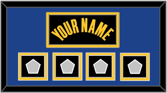 Golden State Name & 4 Champions Patches - Black City (2021-2022) - Signature Tier 3
