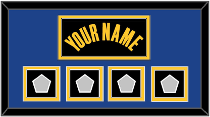 Golden State Name & 4 Finals Patches - Black City (2021-2022) - Signature Tier 3