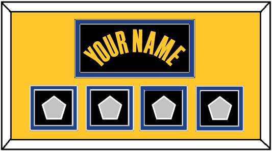 Golden State Name & 4 Champions Patches - Black City (2021-2022) - Signature Tier 4