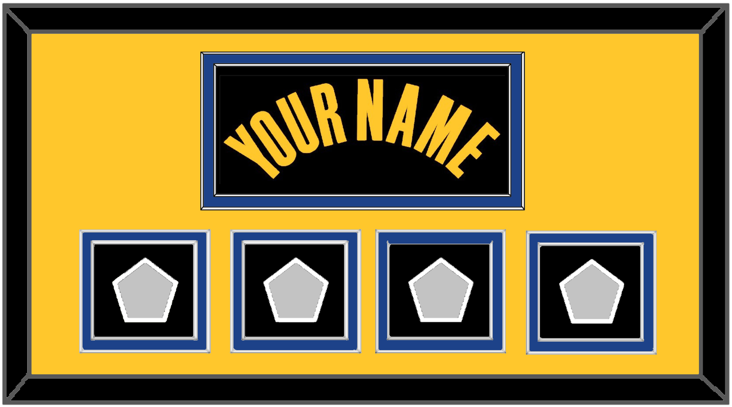 Golden State Name & 4 Champions Patches - Black City (2021-2022) - Signature Tier 4