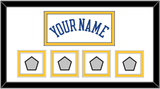 Golden State Name & 4 Finals Patches - Home White (2010-2019) - Double Mat 1