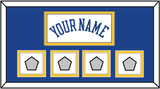 Golden State Name & 4 Champions Patches - Home White (2010-2019) - Double Mat 2