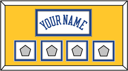 Golden State Name & 4 Finals Patches - Home White (2010-2019) - Signature Tier 3