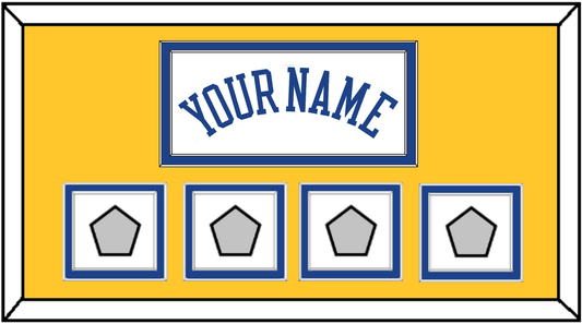 Golden State Name & 4 Finals Patches - Home White (2010-2019) - Signature Tier 3