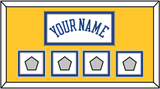 Golden State Name & 4 Finals Patches - Home White (2010-2019) - Double Mat 3