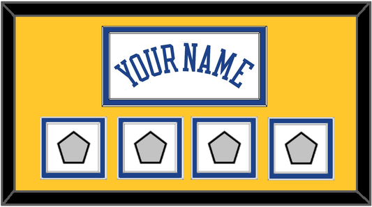 Golden State Name & 4 Finals Patches - Home White (2010-2019) - Signature Tier 3