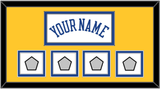 Golden State Name & 4 Finals Patches - Home White (2010-2019) - Double Mat 3