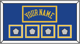 Golden State Name & 4 Champions Patches - Road Blue (2010-2019) - Double Mat 2
