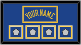 Golden State Name & 4 Champions Patches - Road Blue (2010-2019) - Double Mat 2