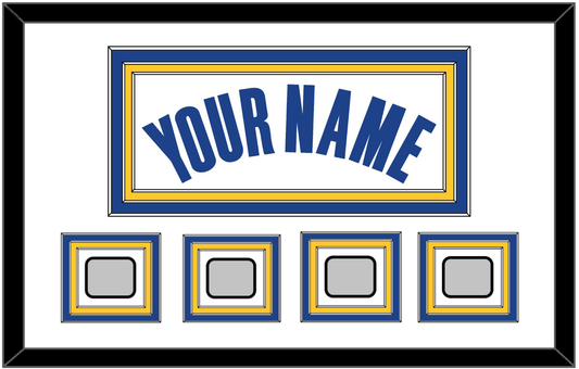 Golden State Name & 4 Champions Patches - White Association - Premier Tier 1