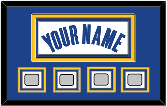 Golden State Name & 4 Champions Patches - White Association - Premier Tier 2