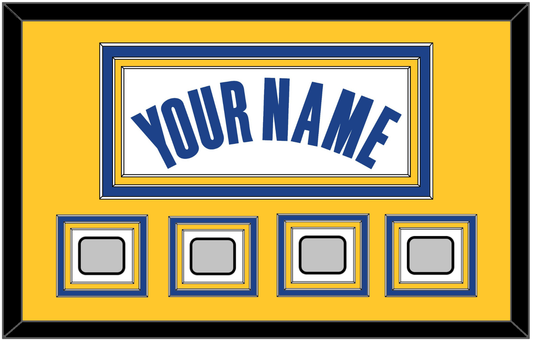 Golden State Name & 4 Champions Patches - White Association - Premier Tier 3