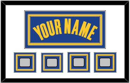 Golden State Name & 4 Champions Patches - Blue Icon - Premier Tier 1