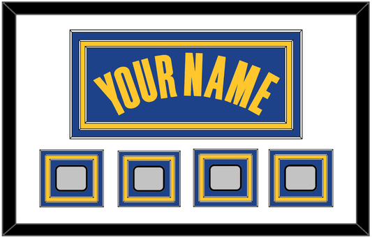 Golden State Name & 4 Finals Patches - Blue Icon - Premier Tier 1