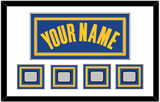 Golden State Name & 4 Finals Patches - Blue Icon - Triple Mat 1