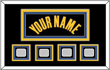 Golden State Name & 4 Finals Patches - Black City (2021-2022) - Premier Tier 2