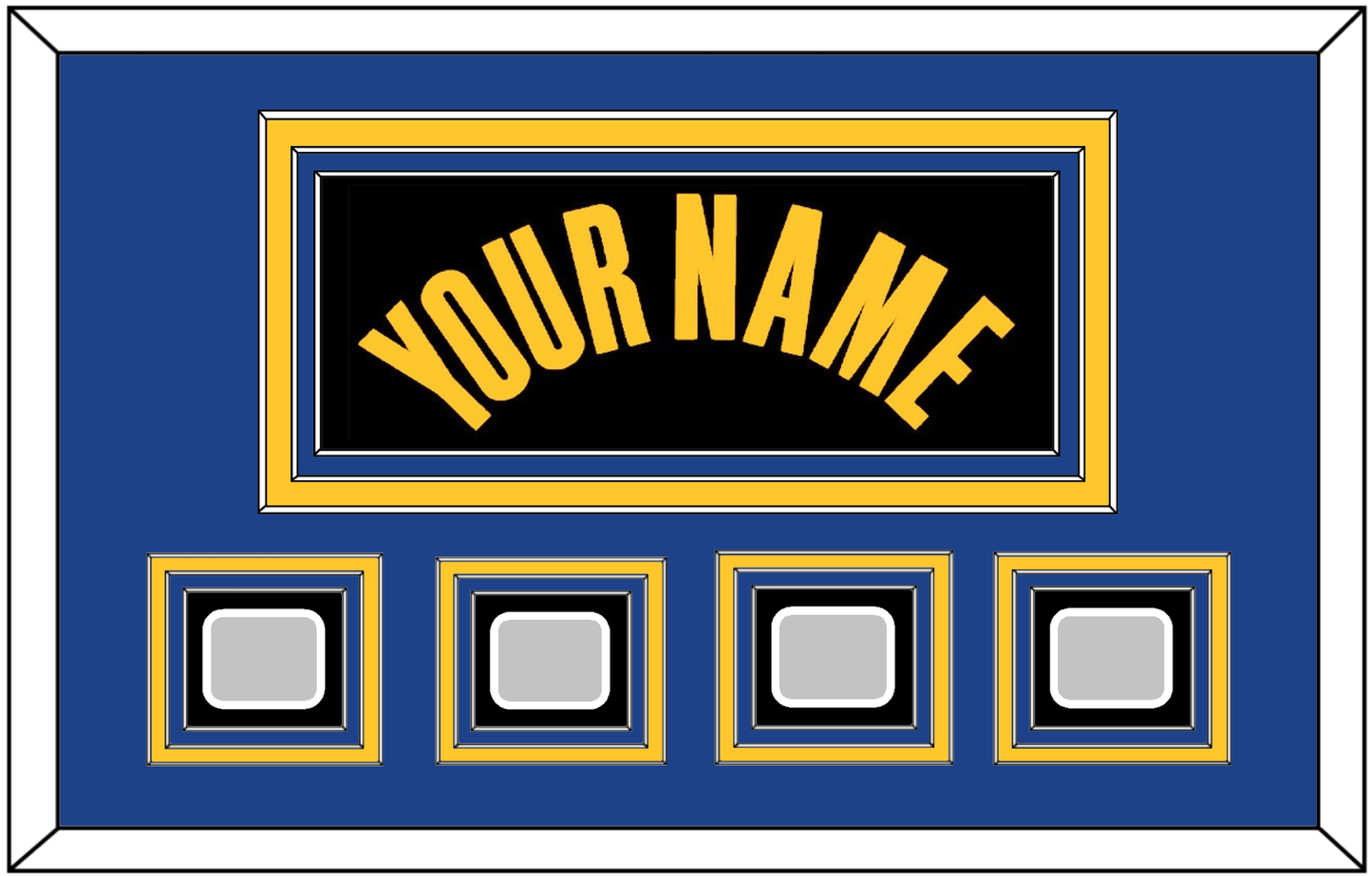 Golden State Name & 4 Champions Patches - Black City (2021-2022) - Premier Tier 3