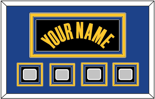 Golden State Name & 4 Champions Patches - Black City (2021-2022) - Premier Tier 3